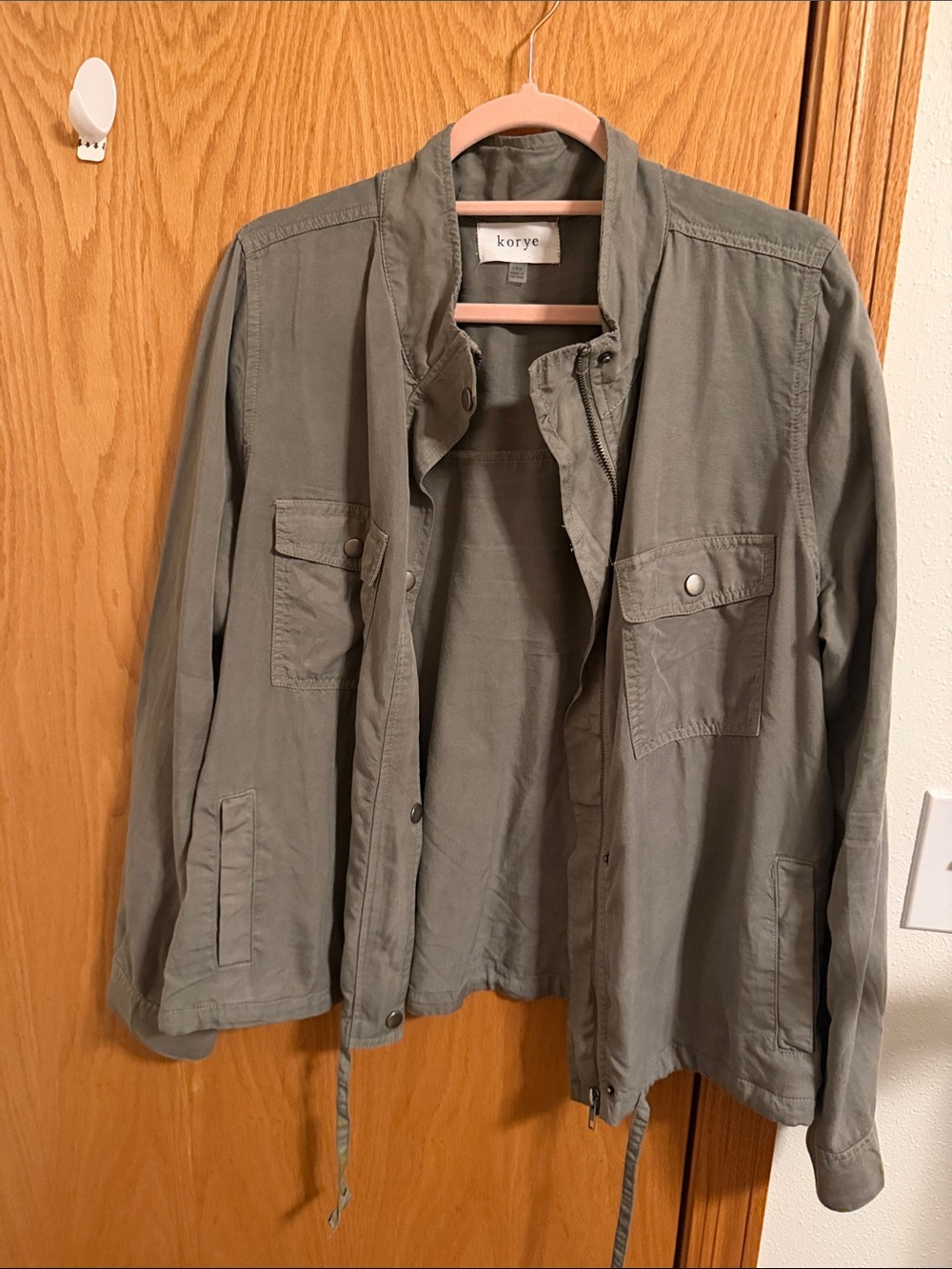Korye Olive Utility Jacket for Women